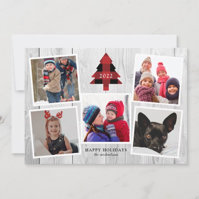 BUFFALO CHECKS CHRISTMAS TREE Photo Collage (Front)