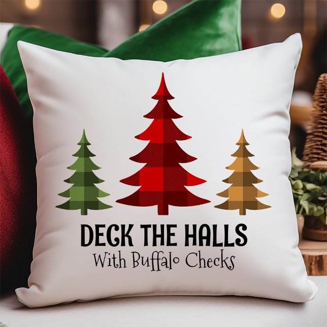 Buffalo Checks Christmas Trees Cushion (Creator Uploaded)
