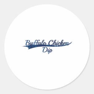 Buffalo Chicken Dip Food Lover Vintage Varsity Thr Classic Round Sticker
