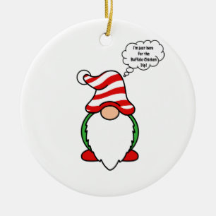 Buffalo chicken dip gnome ceramic ornament