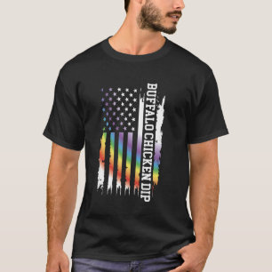 Buffalo Chicken Dip United States Rainbow w US Fla T-Shirt