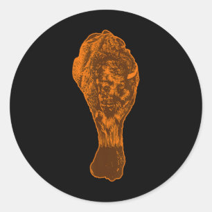 Buffalo Chicken Wing Fried Chicken Lover Chicken W Classic Round Sticker