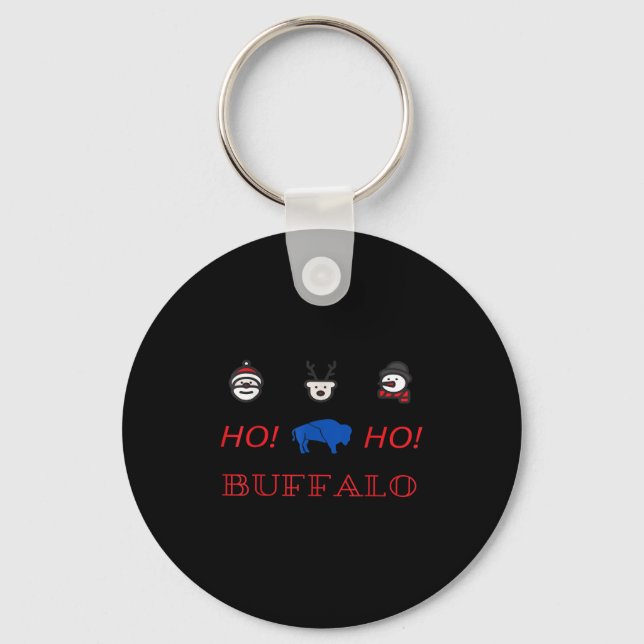 Buffalo Christmas  Key Ring (Front)