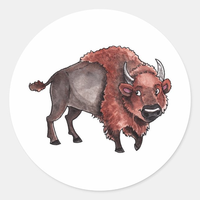 Buffalo Classic Round Sticker (Front)