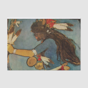 “Buffalo Dancer” Western Art by Gerald Cassidy Tissue Paper