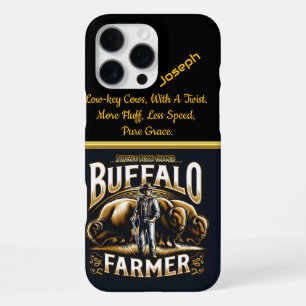 Buffalo Farmer Stands Proudly With Majestic Bison iPhone 16 Pro Max Case