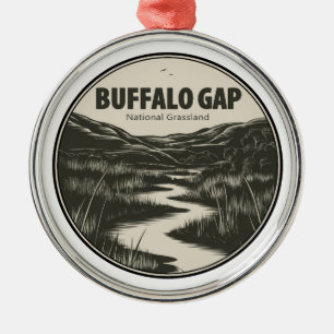 Buffalo Gap National Grassland Stream Metal Ornament