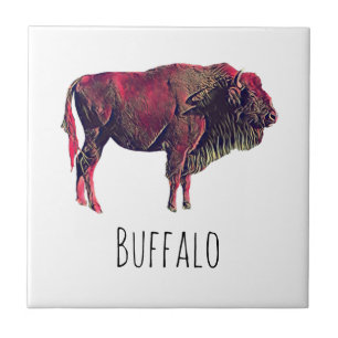 Buffalo Gift Ceramic Tile