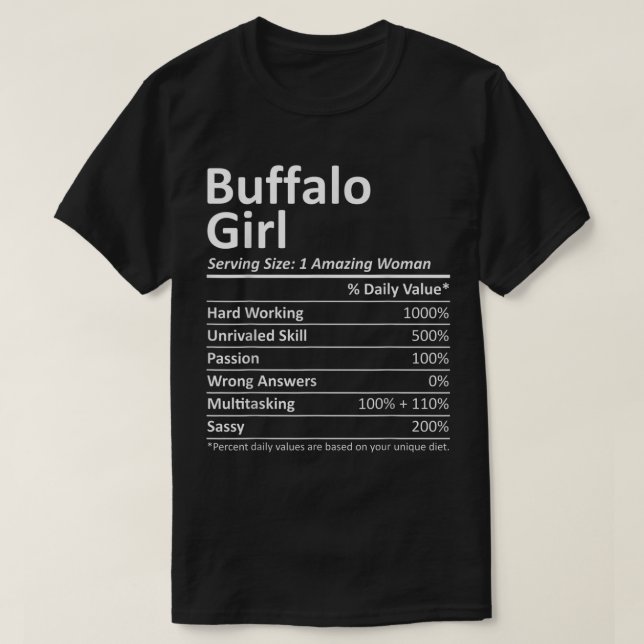 BUFFALO GIRL NY NEW YORK Funny City Home Roots USA T-Shirt (Design Front)