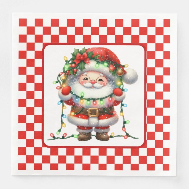 Buffalo Gnome Christmas  Napkin (Front)