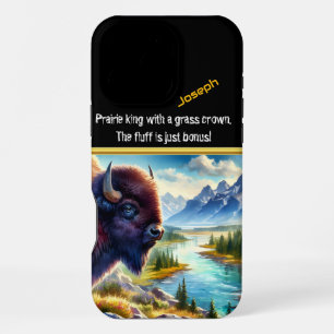 Buffalo Grazing by a Lush River iPhone 16 Pro Max Case