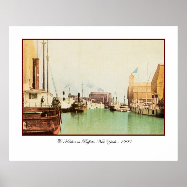 Buffalo Harbour Vintage Print (Front)