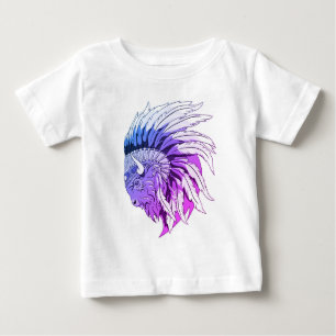 Buffalo Head With indian Headdress Baby T-Shirt