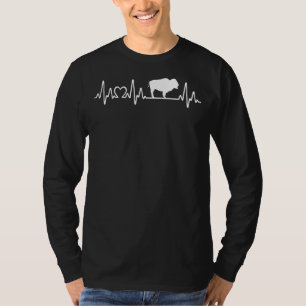 Buffalo Heartbeat Bison Silhouette Animal Nature T-Shirt