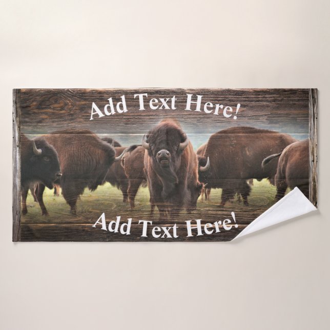 Buffalo Herd Bath Towel Set (Bath Towel)