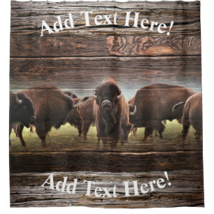 Buffalo Herd Shower Curtain