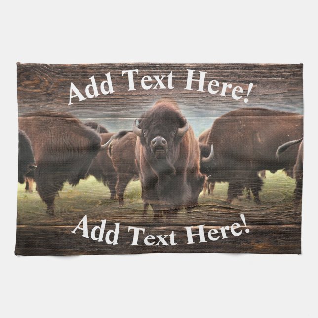 Buffalo Herd Tea Towel (Horizontal)