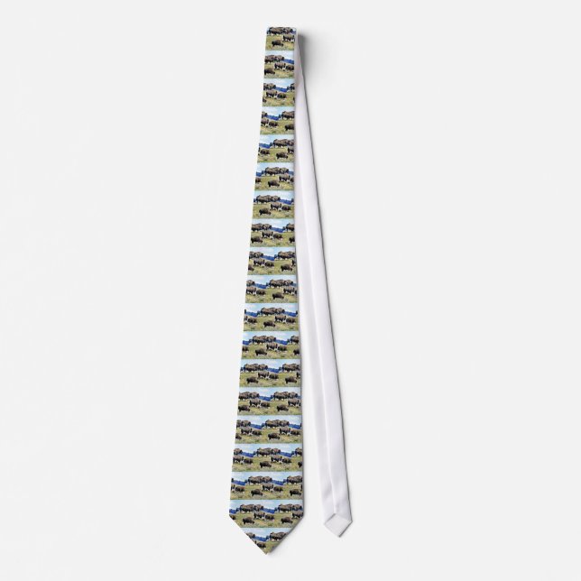 Buffalo Herd - Yellowstone National Park Tie (Front)