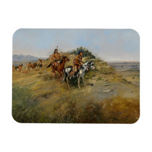 Buffalo Hunt, 1891 (oil on canvas) Magnet