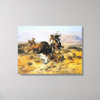 Buffalo Hunt by Charles M. Russell Canvas Print