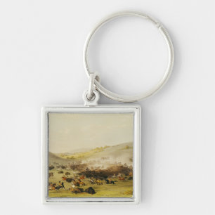Buffalo Hunt, Surround, c.1832 Key Ring