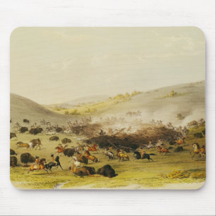 Buffalo Hunt, Surround, c.1832 Mouse Pad