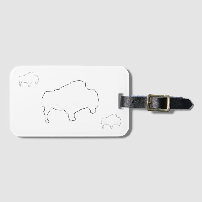Buffalo Luggage Tag (Front Horizontal)