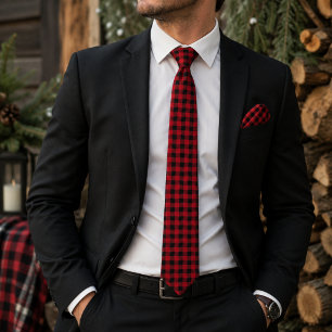Buffalo Lumberjack Plaid Seamless Pattern Tie