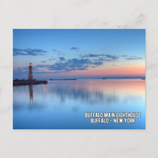 Buffalo Main Lighthouse Buffalo - New York Postcar Holiday Postcard