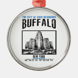 Buffalo Metal Tree Decoration