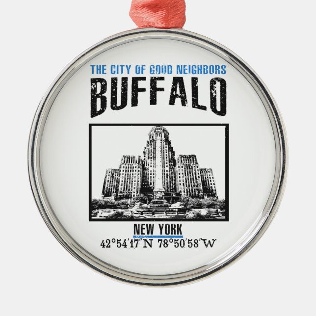 Buffalo Metal Tree Decoration (Front)