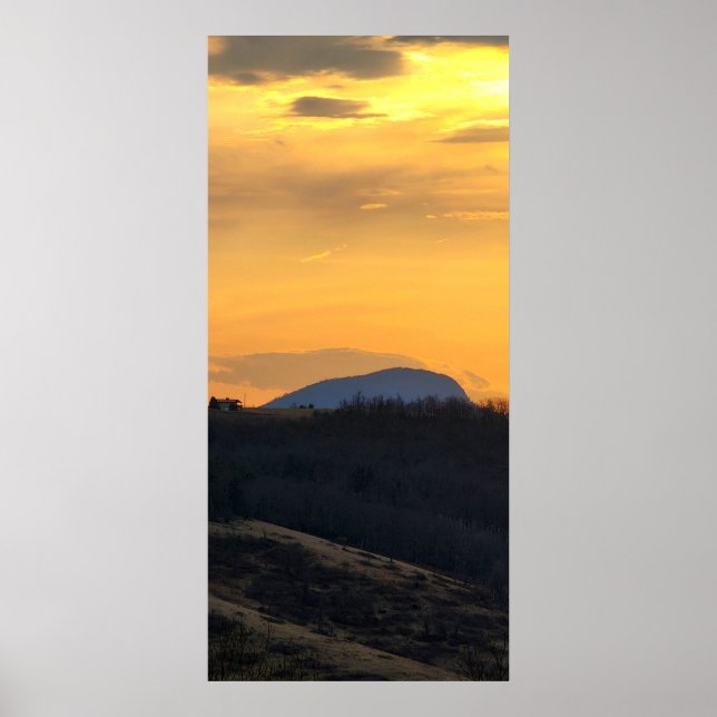 Buffalo Mountain at Sunset Poster (Front)