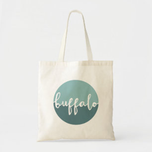 Buffalo, New York   Blue Circle Ombre Tote Bag