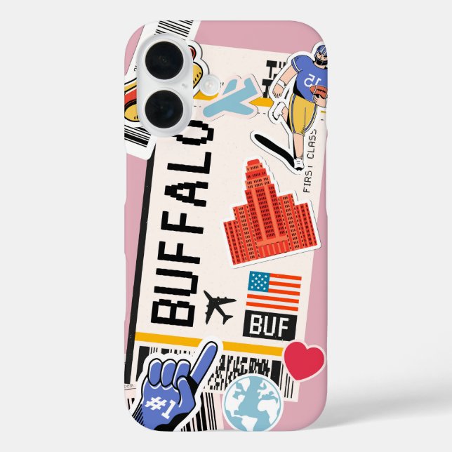 Buffalo New York Boarding Pass Case-Mate iPhone Case (Back)