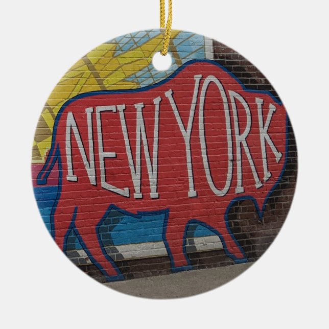 Buffalo New York Ceramic Ornament (Front)