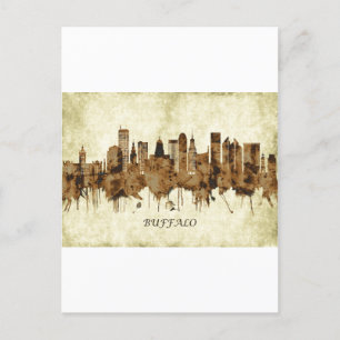 Buffalo New York Cityscape Holiday Postcard