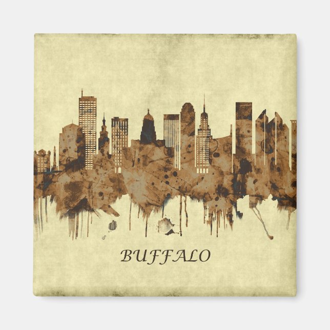 Buffalo New York Cityscape Magnet (Front)