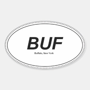 Buffalo, New York Oval Bumper Sticker