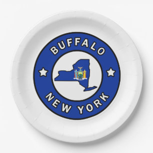 Buffalo New York Paper Plate