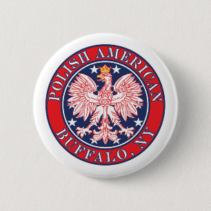 Buffalo New York Polish 6 Cm Round Badge