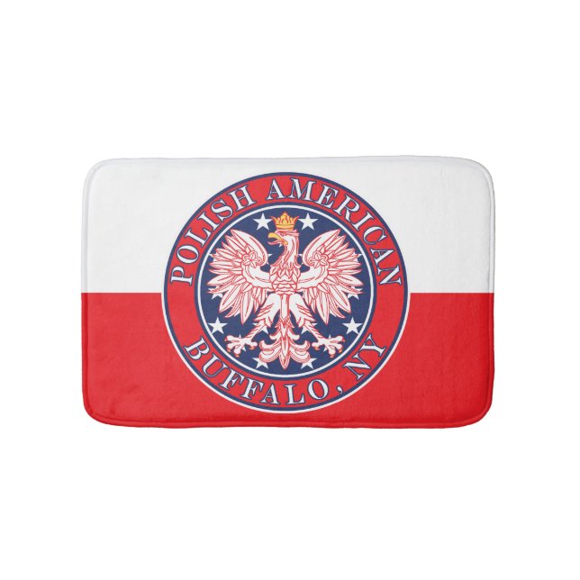 Buffalo New York Polish Bath Mat (Front)