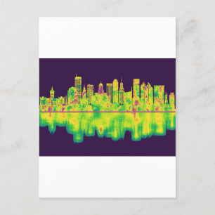 Buffalo New York Skyline Invitation Postcard