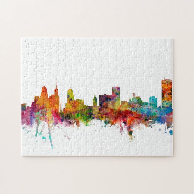 Buffalo New York Skyline Jigsaw Puzzle (Horizontal)