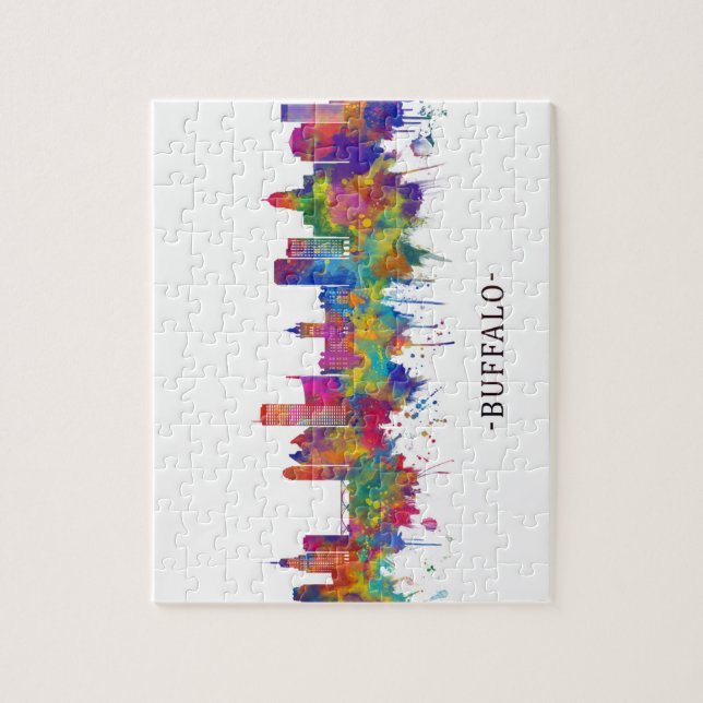 Buffalo New York Skyline Jigsaw Puzzle (Vertical)