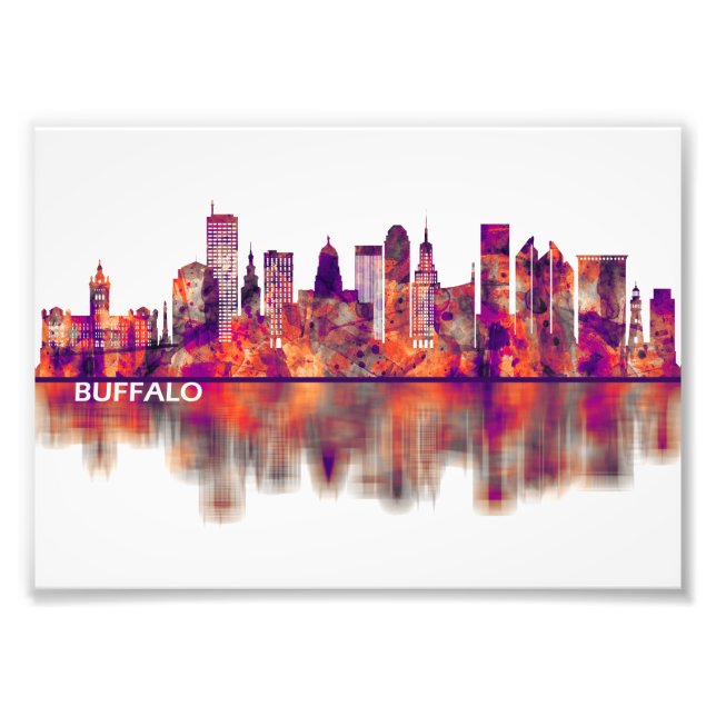 Buffalo New York Skyline Photo Print (Front)