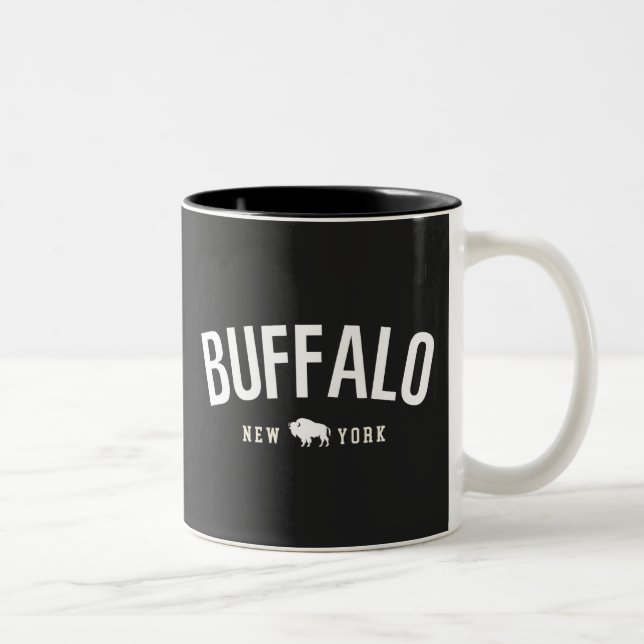 Buffalo New York  Two-Tone Coffee Mug (Right)