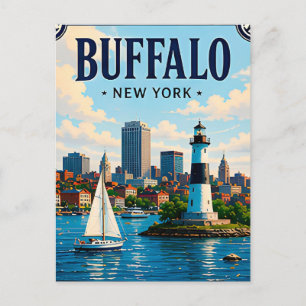 🌊 Buffalo New York Vacation Memory From Lake Postcard
