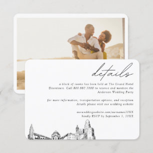 Buffalo New York Wedding Hotel Room Block Details Enclosure Card