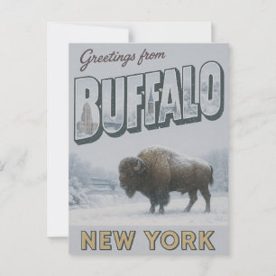 Buffalo New York Winter Postcard