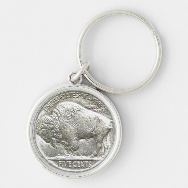 BUFFALO NICKEL KEY RING (Front)